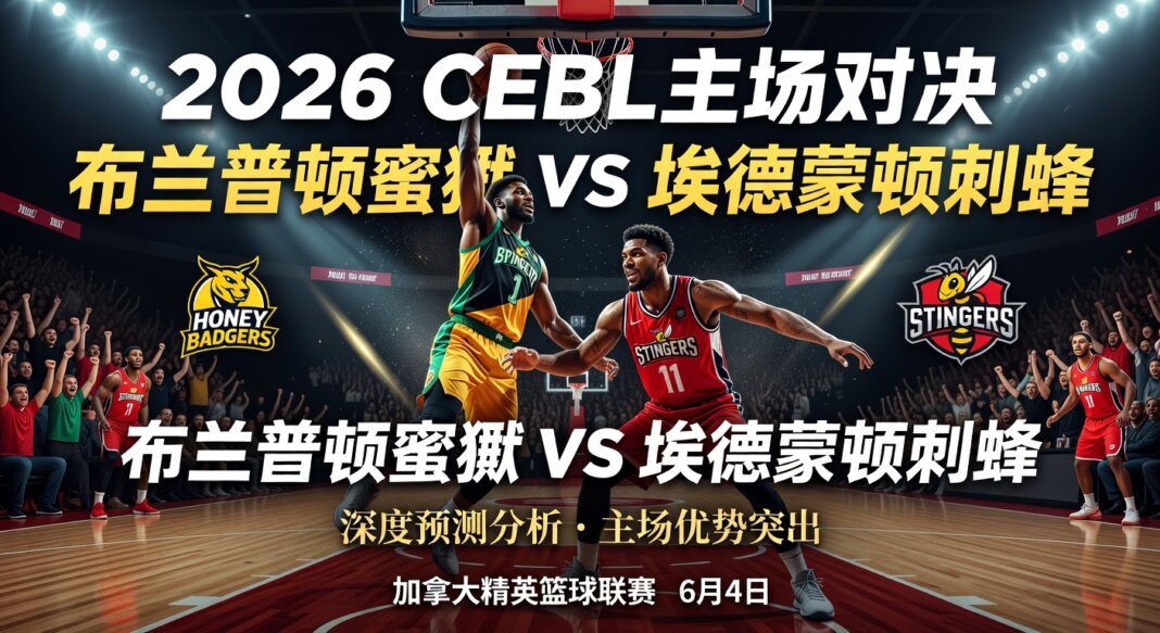 2026加拿大精英篮球联赛:布兰普顿蜜獾主场对埃德蒙顿刺蜂深度预测分析